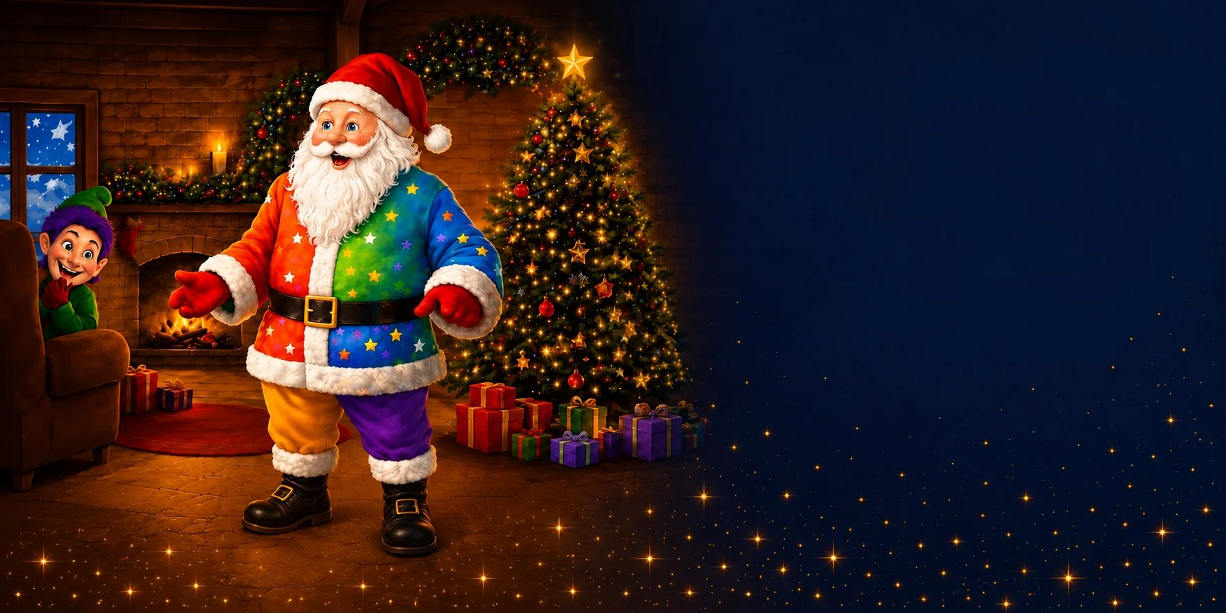 Le Père Noël en voit de toutes les couleurs